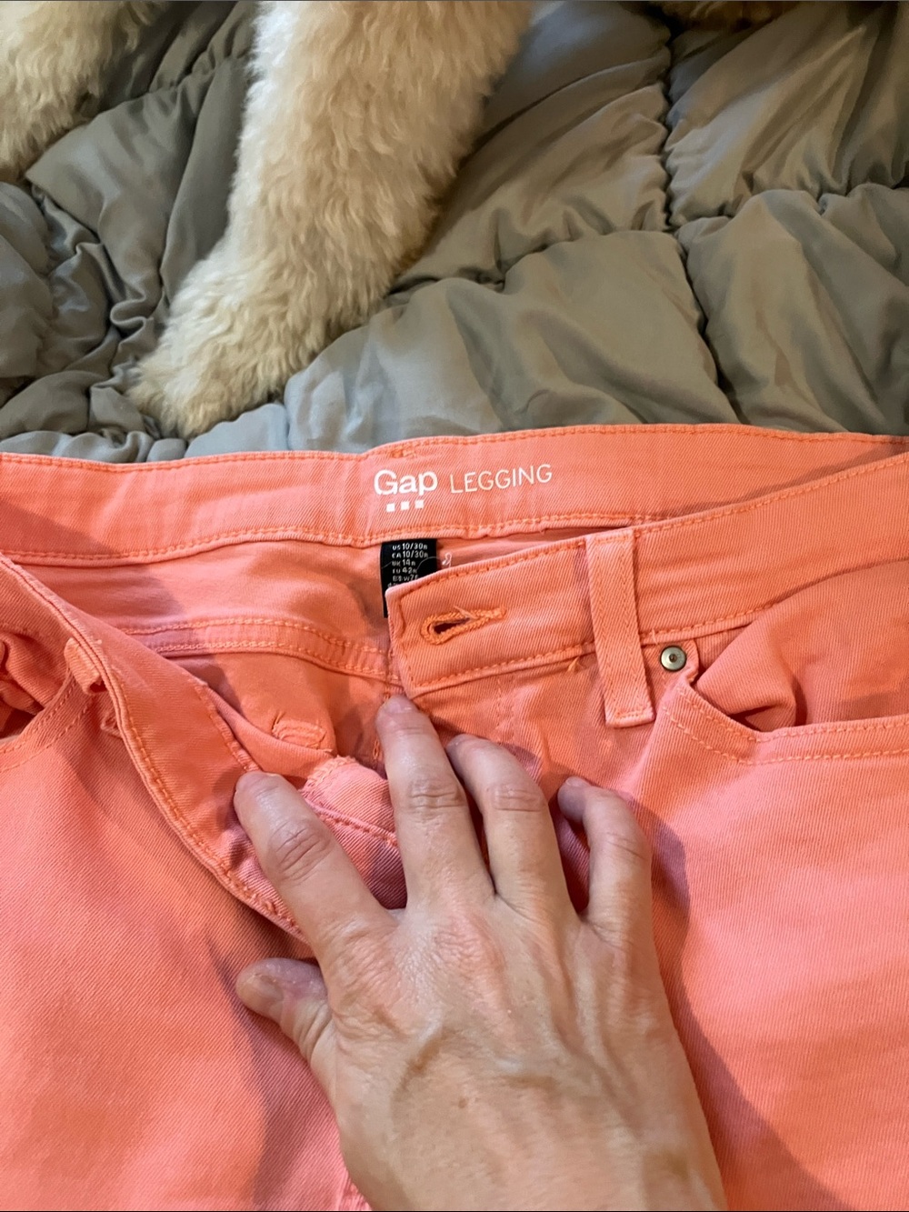 GAP Coral-Orange Pull-On Leggings